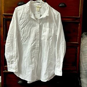 White Cotton button down oxford w/ Tags